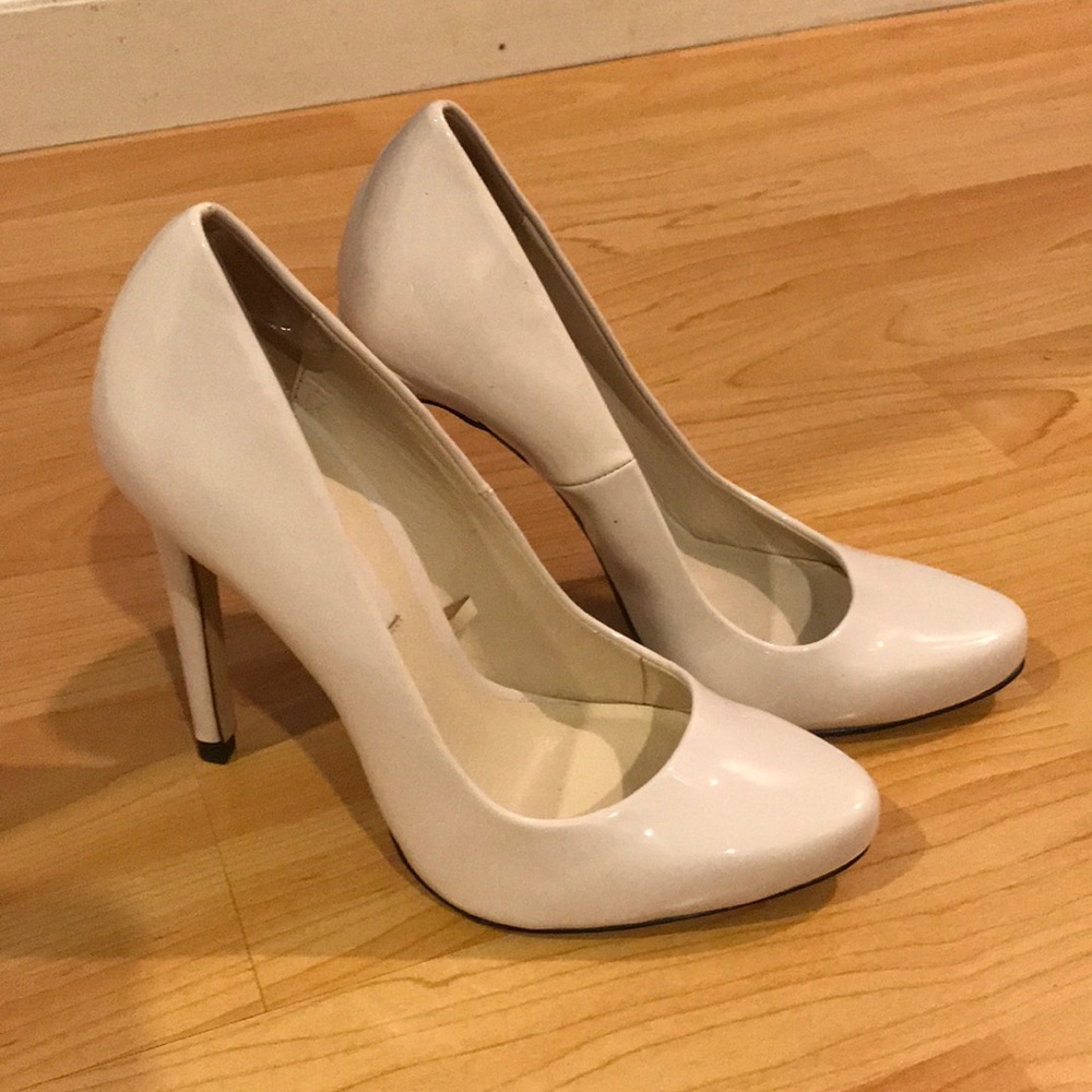 Zara White Patent Pumps